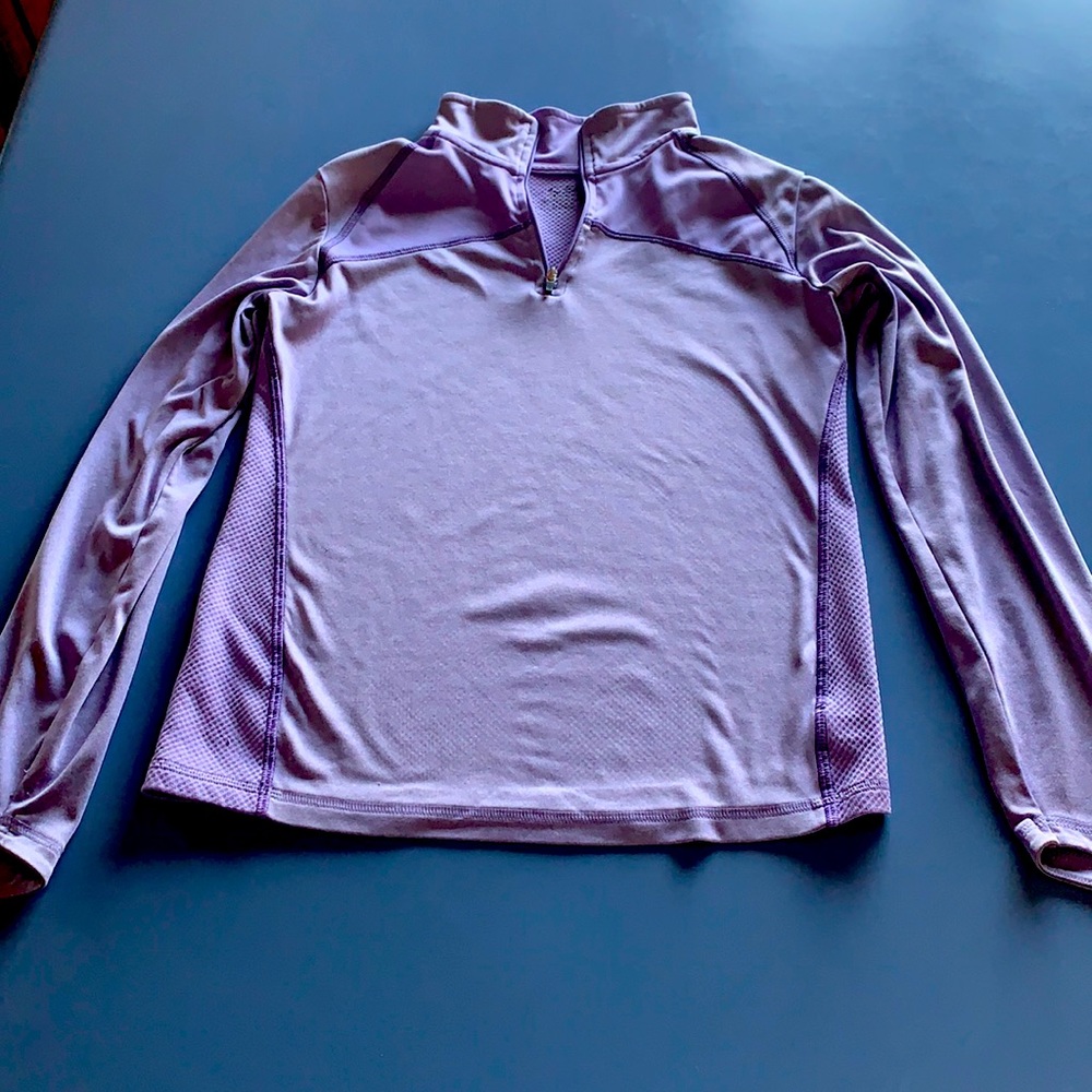 Quarter zip long sleeve tee